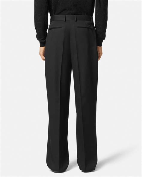 versace twill|Wool Twill Formal Pants Black .